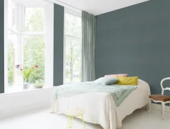 Rasch Vliestapete Struktur Linien Blau Metallic 608687