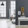 Rasch Vliestapete Struktur Linien Blau Grau Glanz 608724
