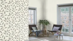 Rasch Vliestapete Textil Look Weiß Silber 507041