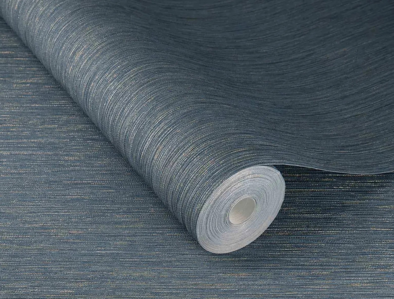 Rasch Vliestapete Textil Optik Blau Gold 844436