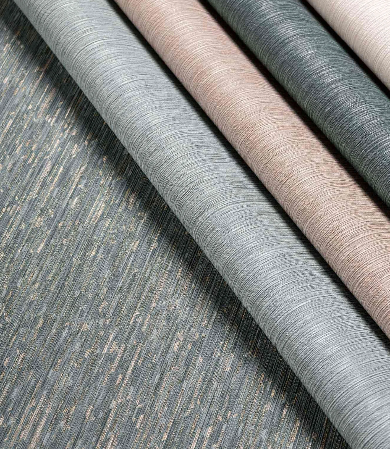 Rasch Vliestapete Textil Optik Grün Silber 844429