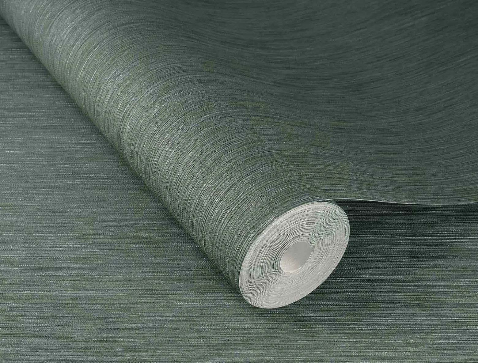 Rasch Vliestapete Textil Optik Grün Silber 844429