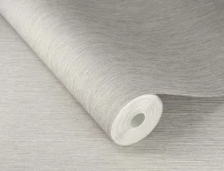 Rasch Vliestapete Textil Optik Hellgrau Silber 844368