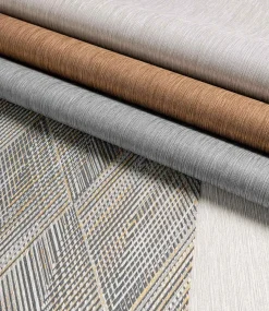 Rasch Vliestapete Textil Optik Dunkelgrau Silber 844382