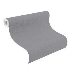 Rasch Vliestapete Textil Optik Dunkelgrau Silber 844382