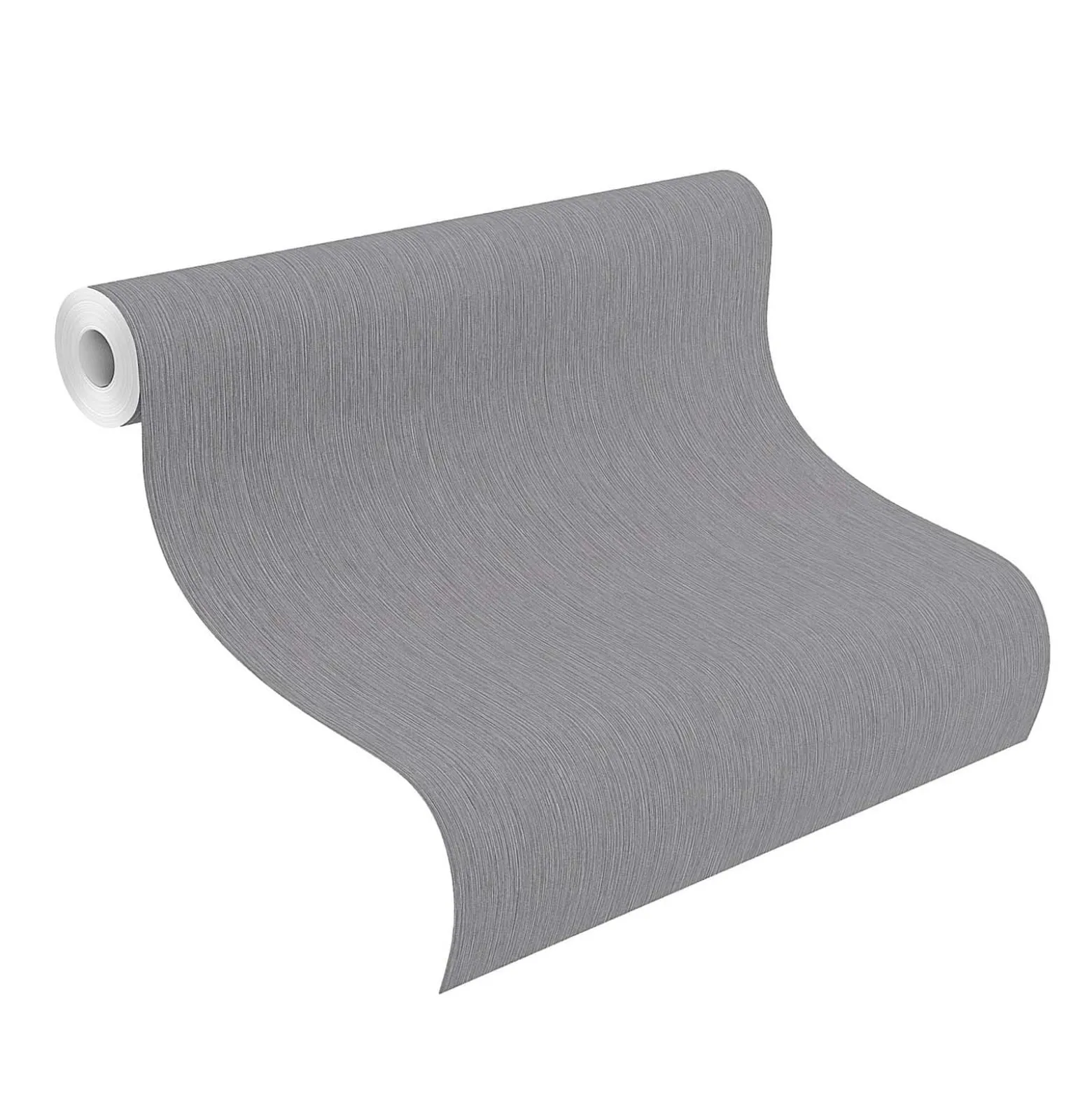 Rasch Vliestapete Textil Optik Dunkelgrau Silber 844382