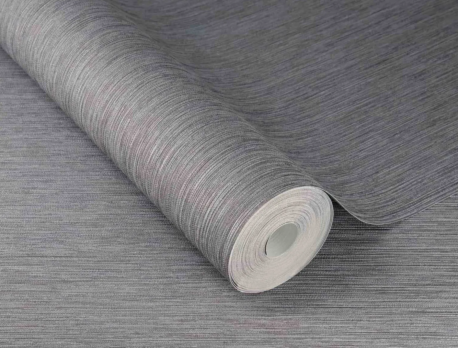 Rasch Vliestapete Textil Optik Dunkelgrau Silber 844382