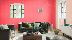 Rasch Vliestapete Textil Optik Uni Rosa 746075