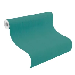 Rasch Vliestapete Textil Optik Uni Petrol 746174