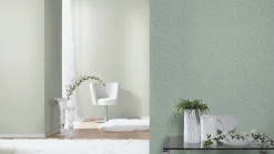 Rasch Vliestapete Uni Stoff Optik Grün Grau 252835