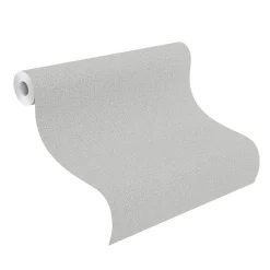 Rasch Vliestapete Uni Textil grau 639612
