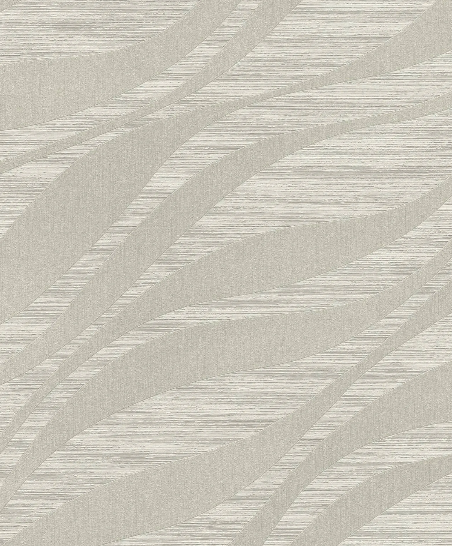 Rasch Vliestapete Wellen Creme Silber Metallic 608021