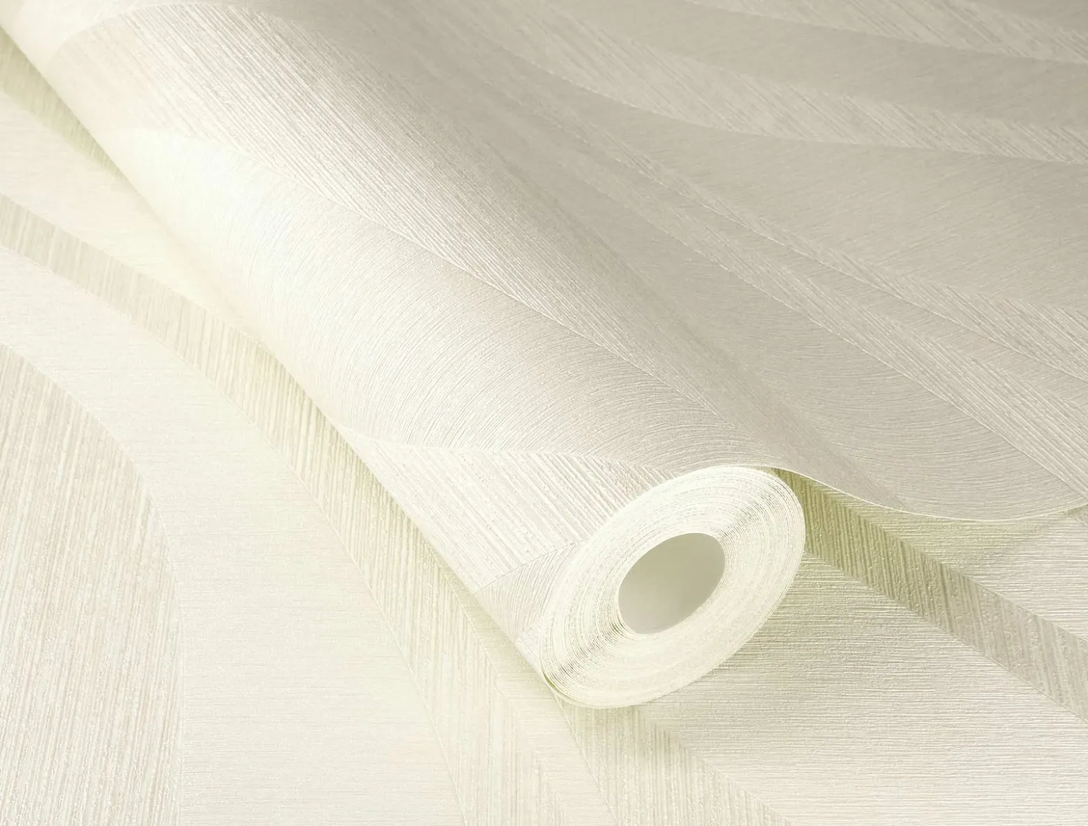 Rasch Vliestapete Wellen Muster Creme Metallic 608014