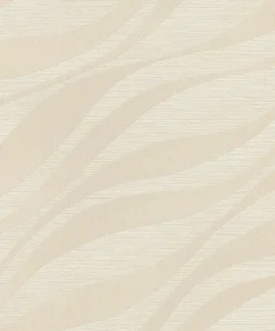 Rasch Vliestapete Wellen Muster Beige Metallic 608038