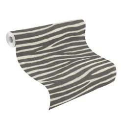 Rasch Vliestapete Zebra Streifen Schwarz Weiß 751727