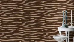 Rasch Vliestapete Zebra Streifen Beige Braun 751741