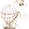 Rasch Wandbild Tiere Ballons Weiß Beige Rosa 364965