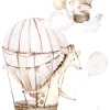 Rasch Wandbild Tiere Ballons Weiß Beige Rosa 364958