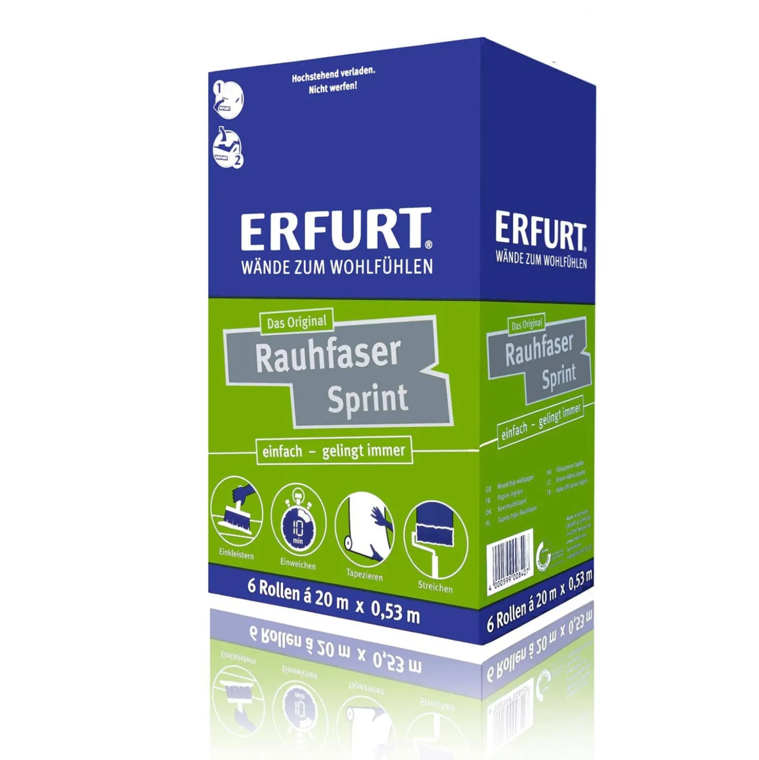 6 Rollen Erfurt Rauhfaser Sprint Tapete 63,6m²