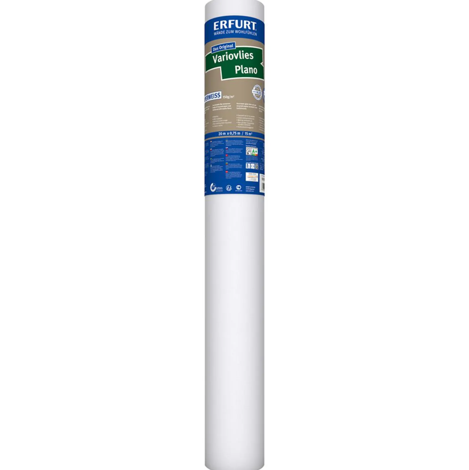 6 Rollen Erfurt Variovlies Plano Superweiß 63,6 m²