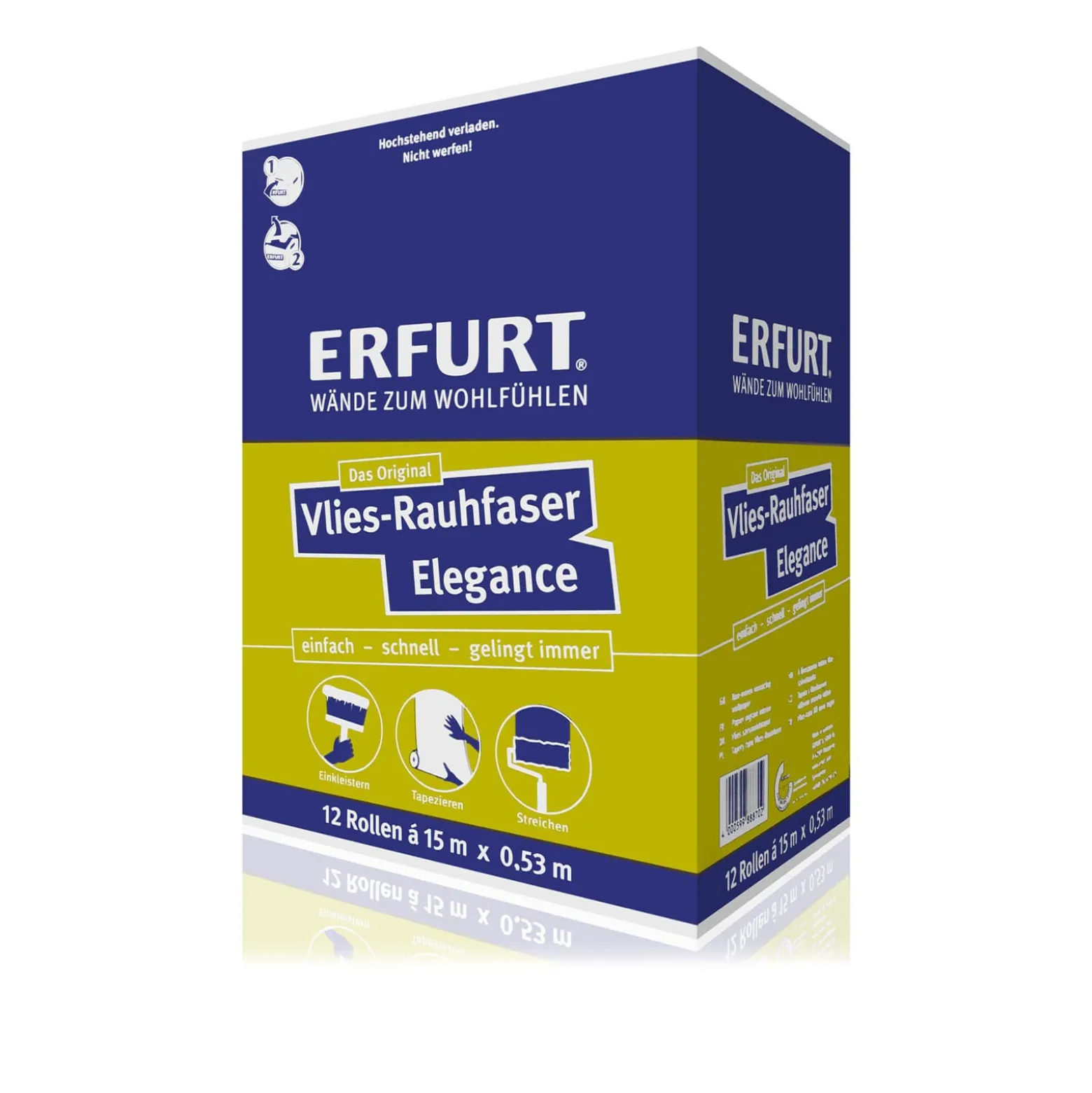 12 Rollen Erfurt Vlies Rauhfaser Elegance Tapete 95,4m²