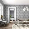 Satintapete Rasch Ornament silber Glanz Trianon 532128