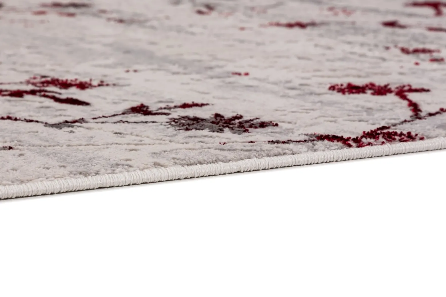 Schlafzimmer Teppich Blumen rot grau Kurzflor Astra Antea
