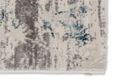 Schlafzimmer Teppich Blumen blau Kurzflor Astra Antea