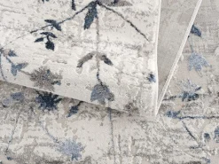 Schlafzimmer Teppich Blumen blau Kurzflor Astra Antea