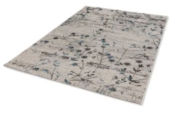 Schlafzimmer Teppich Blumen blau Kurzflor Astra Antea