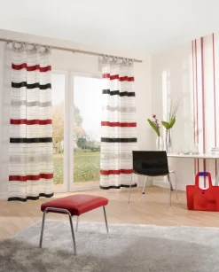 Schlaufenschal Norris 140x245 rot anthrazit