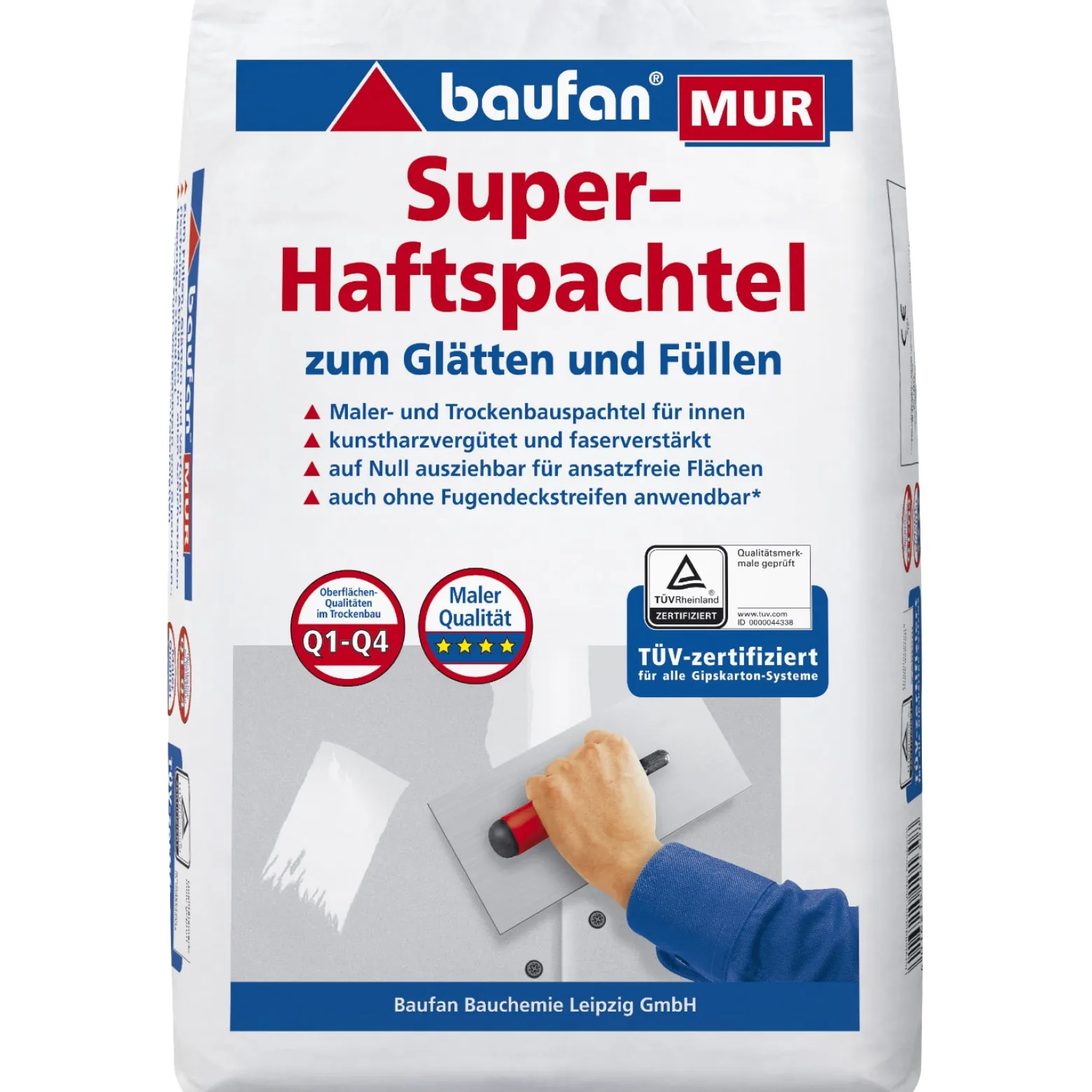 Super-Haftspachtel MUR zum Glätten + Füllen Baufan 15 Kg