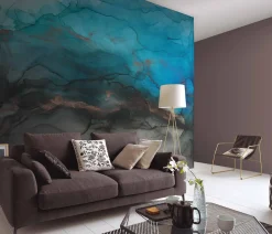 Tapete Abstrakt Aquarell Guido Maria Kretschmer blau