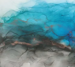 Tapete Abstrakt Aquarell Guido Maria Kretschmer blau