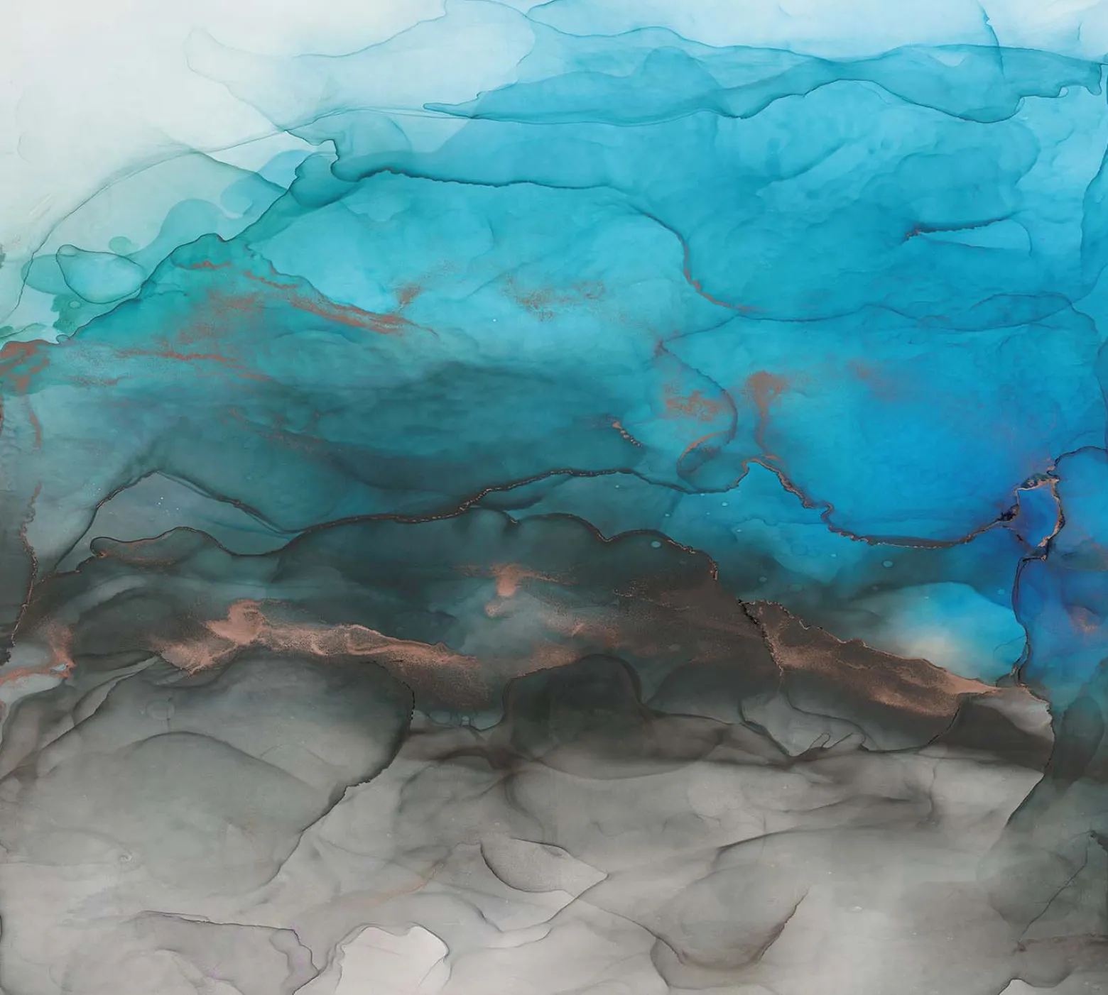 Tapete Abstrakt Aquarell Guido Maria Kretschmer blau