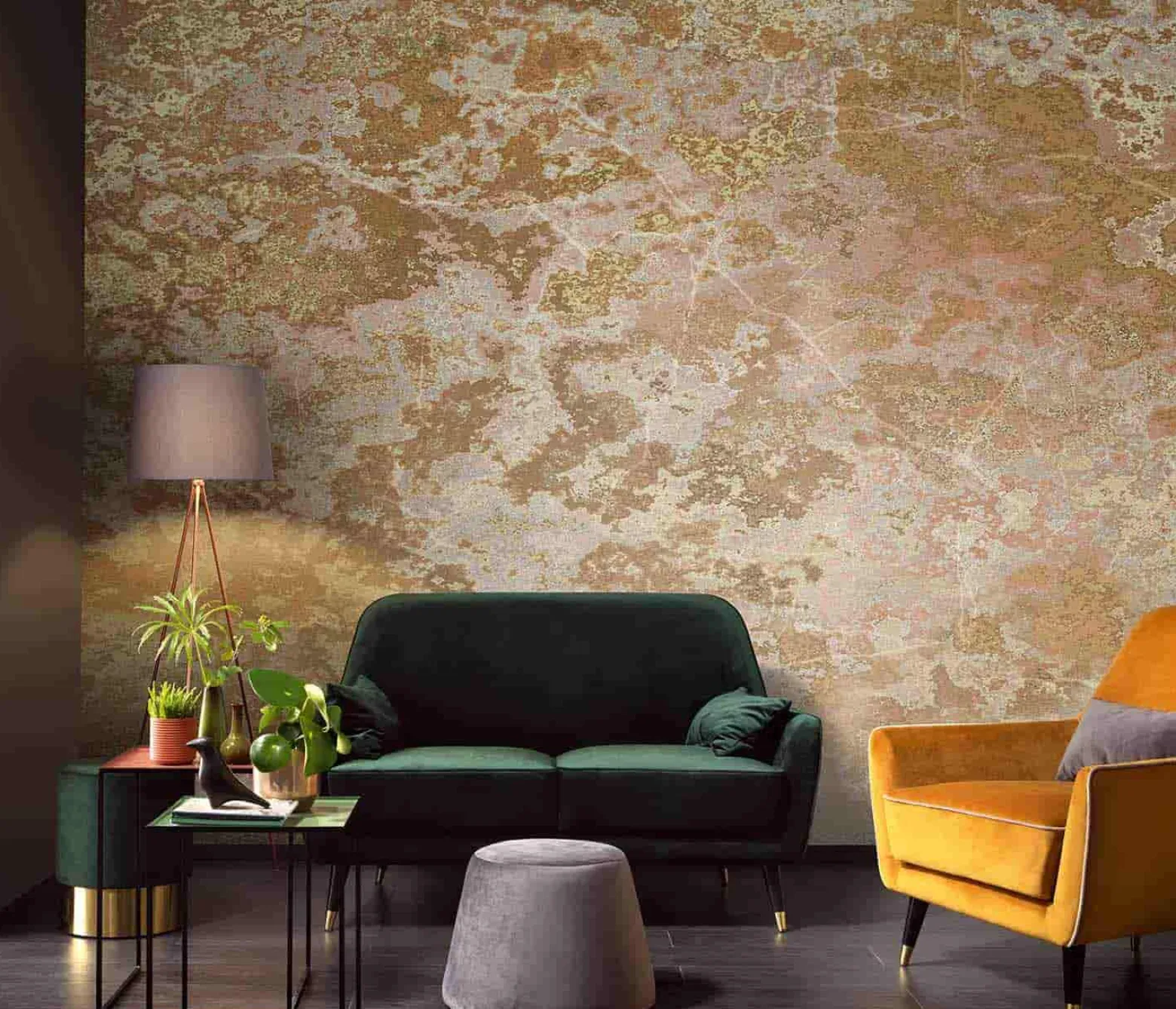 Tapete Abstrakt Patina Guido Maria Kretschmer gold