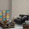 Tapete Backsteinmauer grau 7798-30