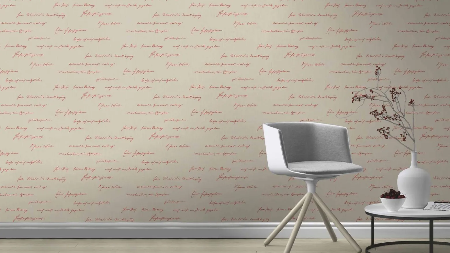 Tapete BARBARA Home Schriftzug beige rot 522181
