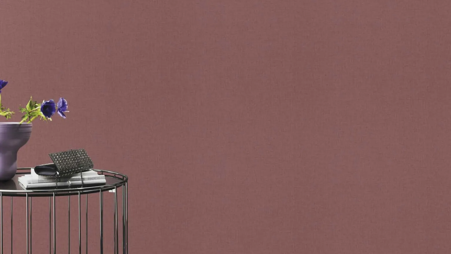 Tapete Barbara Home Uni Meliert Mauve 560169
