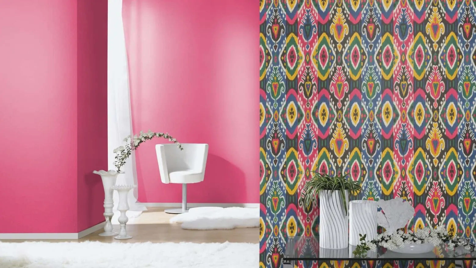 Tapete Barbara Home Uni Meliert Pink 560152