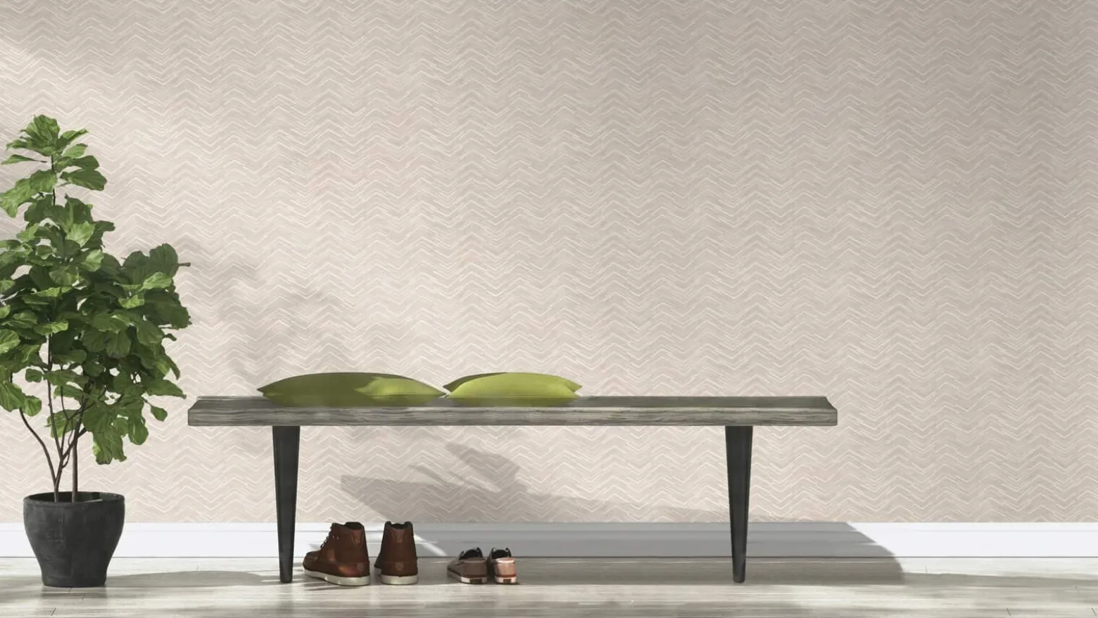 Tapete Barbara Home Zickzack Motiv Flieder-Grau 560961