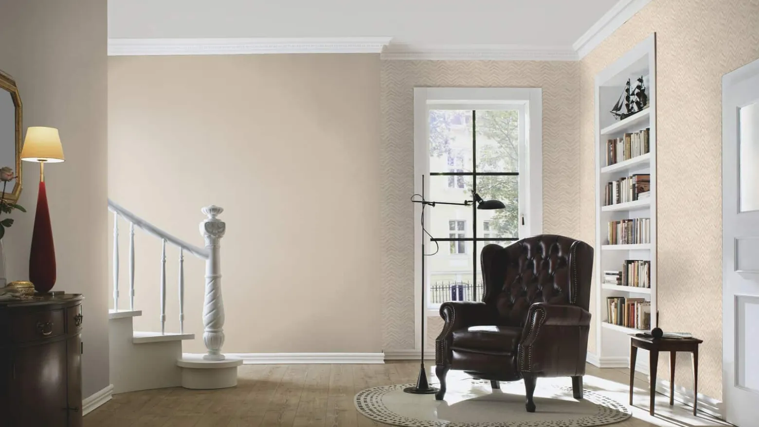 Tapete Barbara Home Zickzack Motiv Beige-Grau 560954