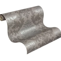 Tapete Barock Ornamente Lounge Glanz silber 148213