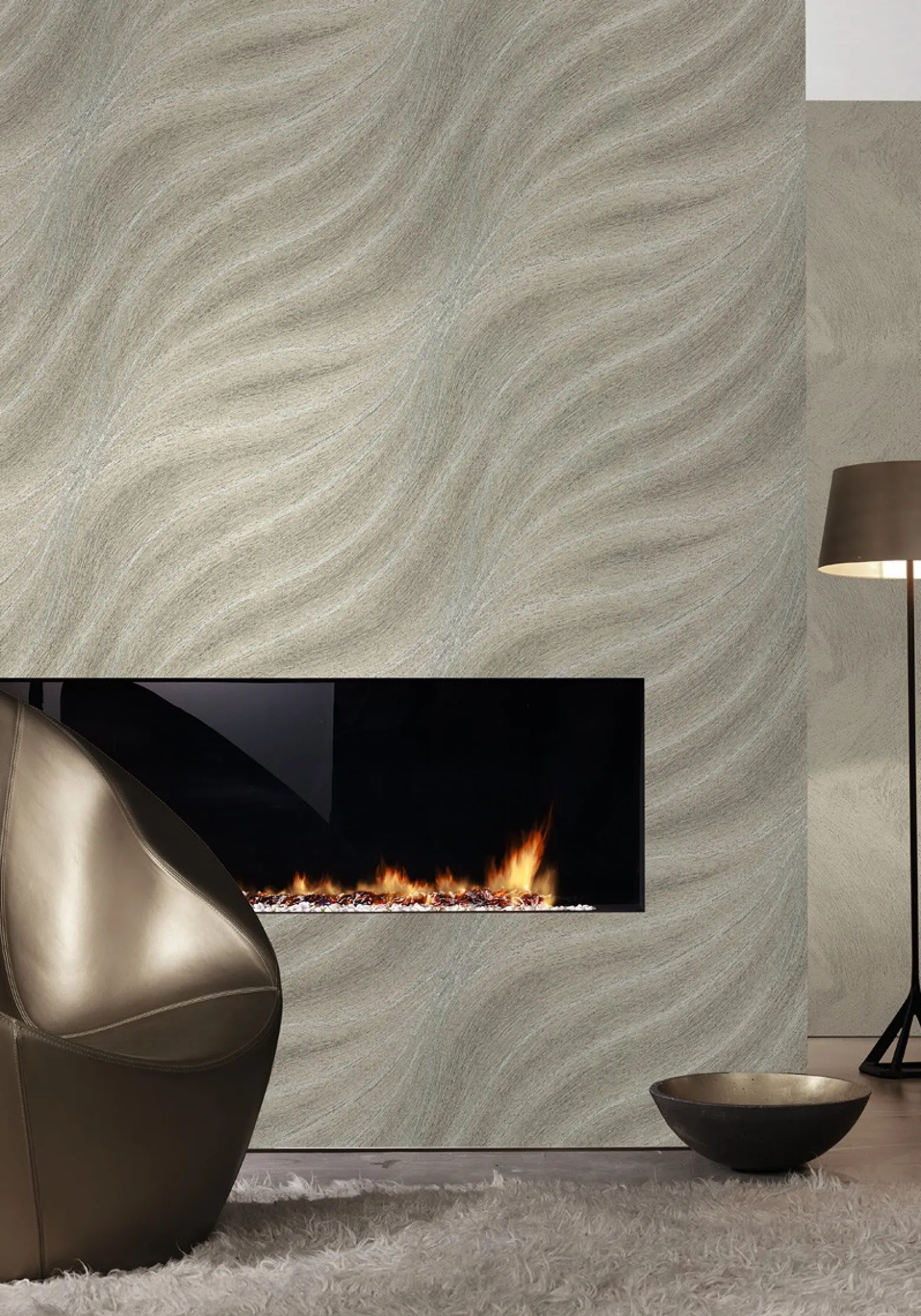 Tapete Colani Evolution Marburg Wellen gold 56307