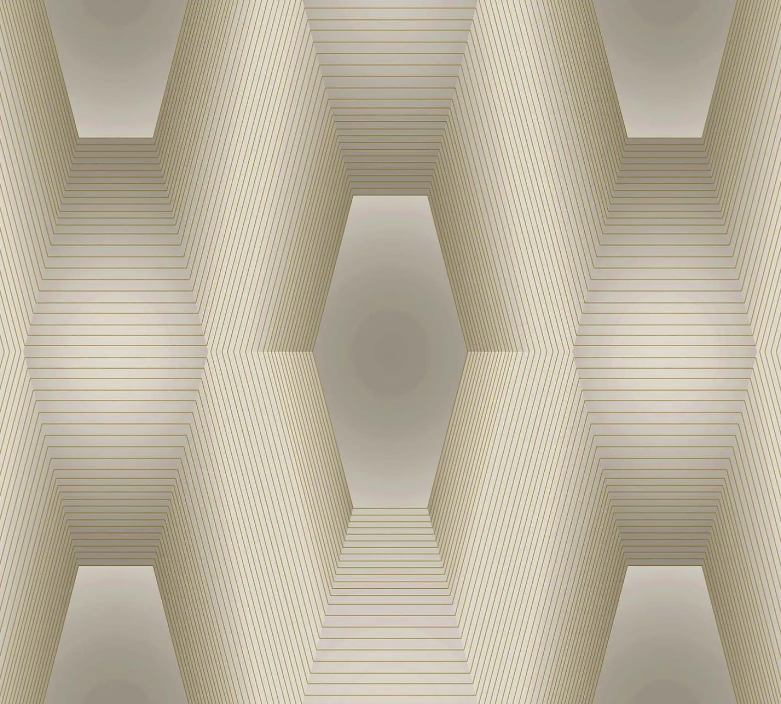 Tapete Grafisch 3D-Effekt Guido Maria Kretschmer weiß