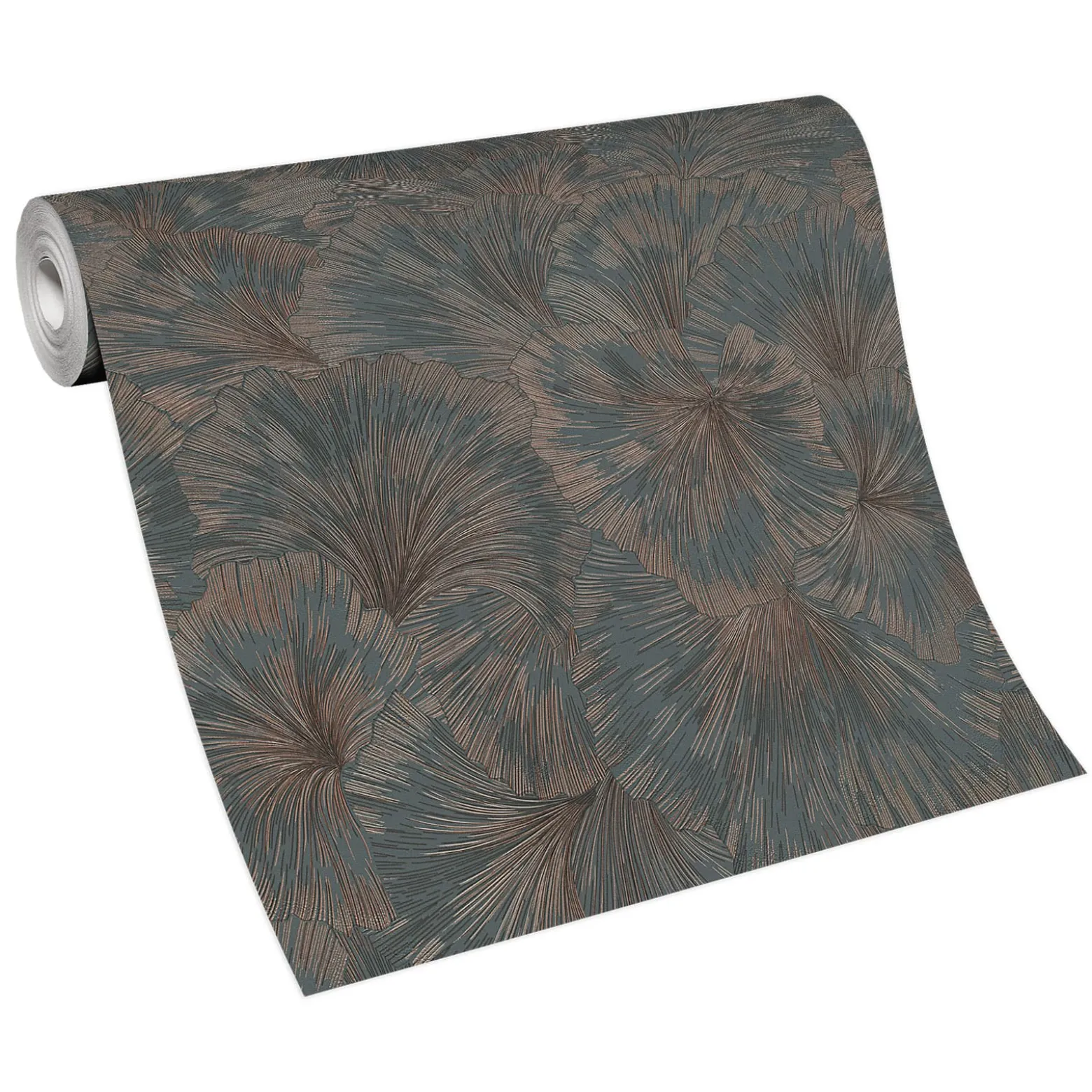 Tapete Guido Maria Kretschmer Floral Grau Kupfer