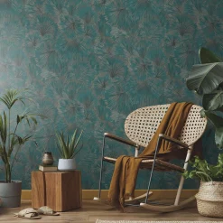 Tapete Guido Maria Kretschmer Floral Petrol Kupfer