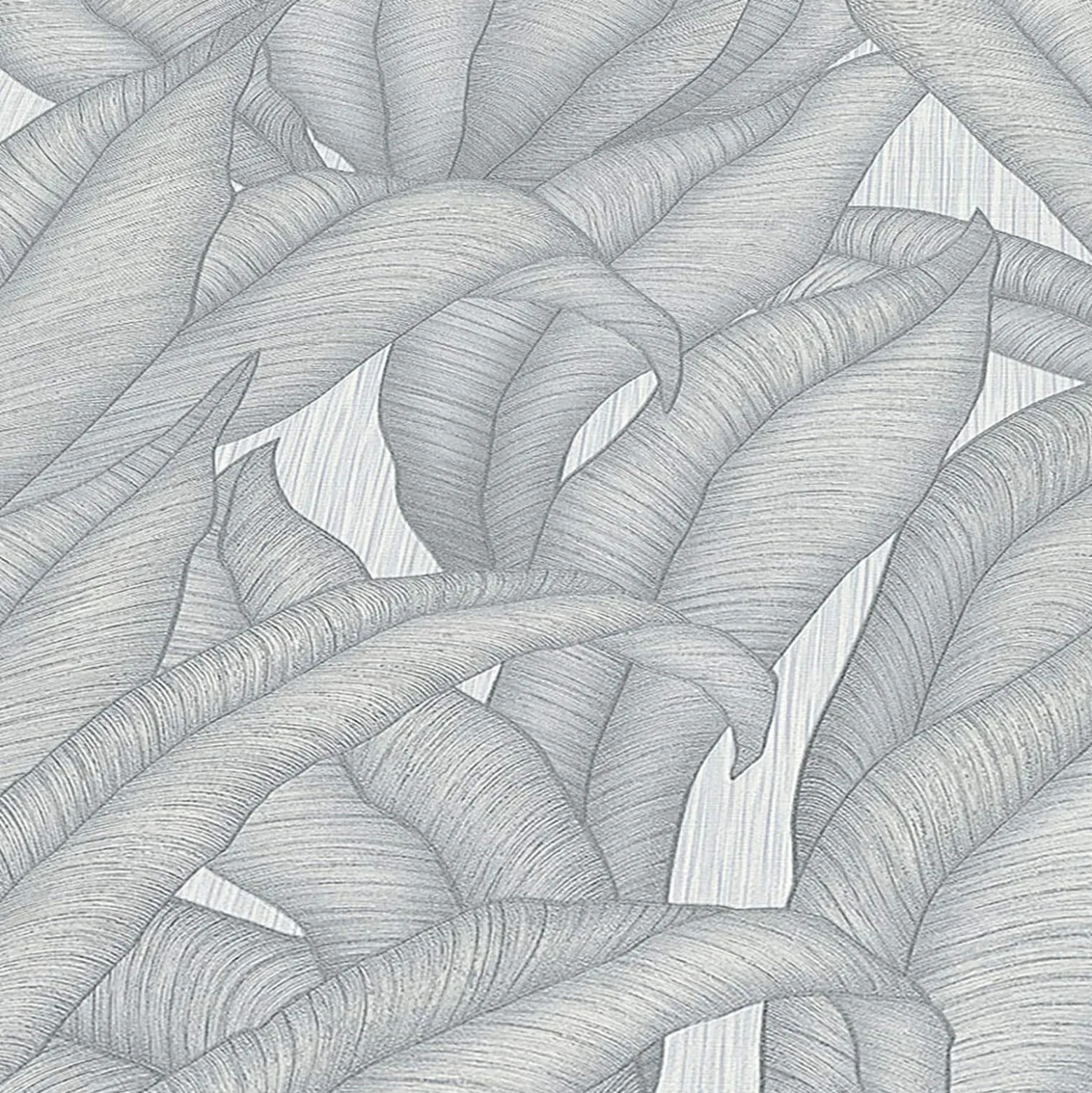 Tapete Guido Maria Kretschmer Blätter Silber Metallic