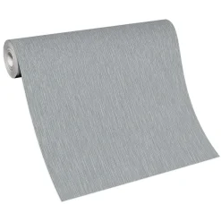 Tapete Guido Maria Kretschmer Uni Linien Silber Metallic