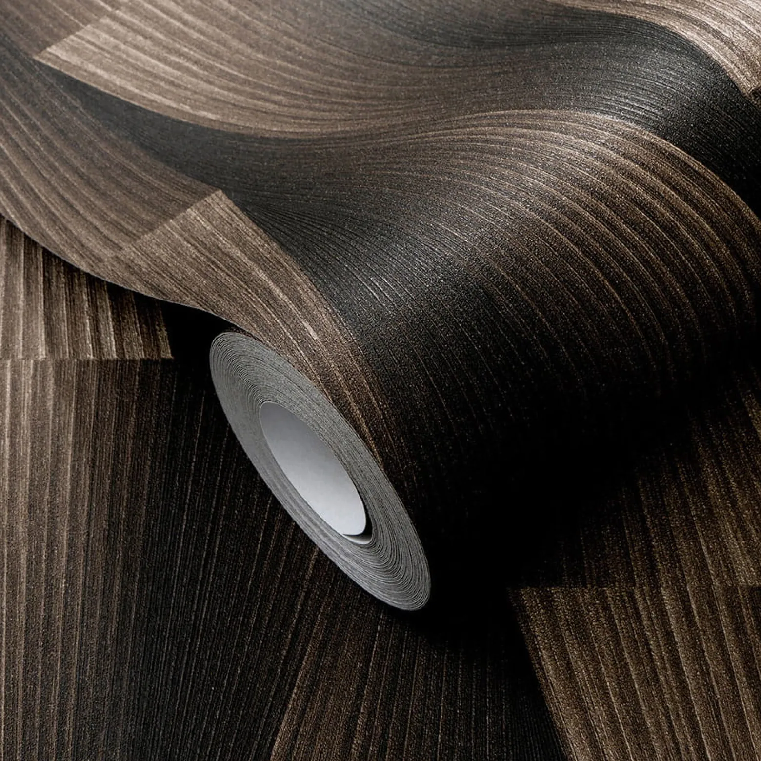 Tapete Guido Maria Kretschmer 3D-Effekt Schwarz Bronze